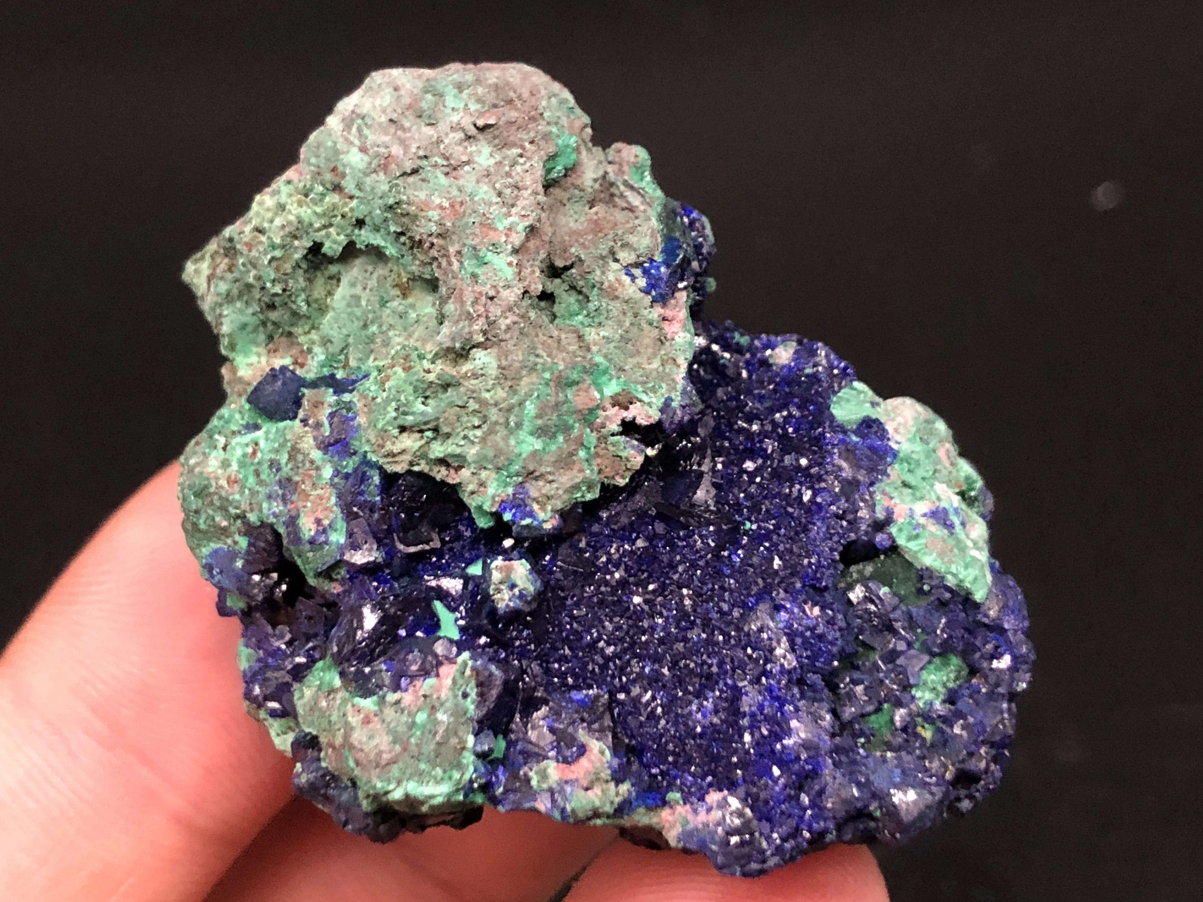 

60.1Samples of natural azurite and Malachite crystal minerals