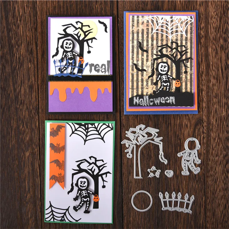 DiyArts Декорации для Хэллоуина штампы ограждения резки металла скрапбукинга