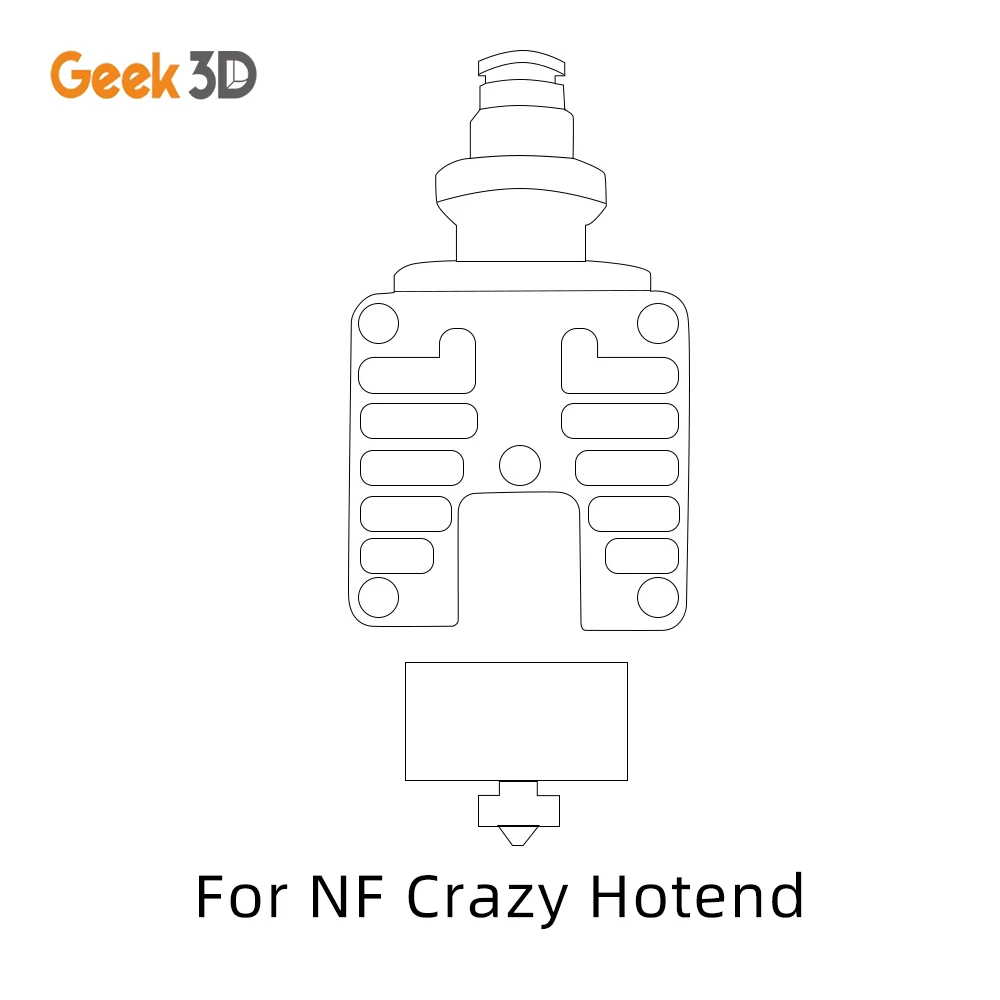 

All metal Hotend V2.0 Super Precision 3D Printer Extrusion Head for V6 Hotend for TITAN BMG Direct drive Bowden NF Crazy Hotend