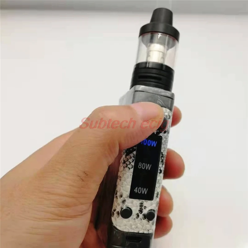 Authentic P8 100W E Cigarette Starter Kits 40w/80w/100w Wattage Adjustable 2200mAh Vape Mod Battery 2.5ml Tank Vapor Vapes Kit |