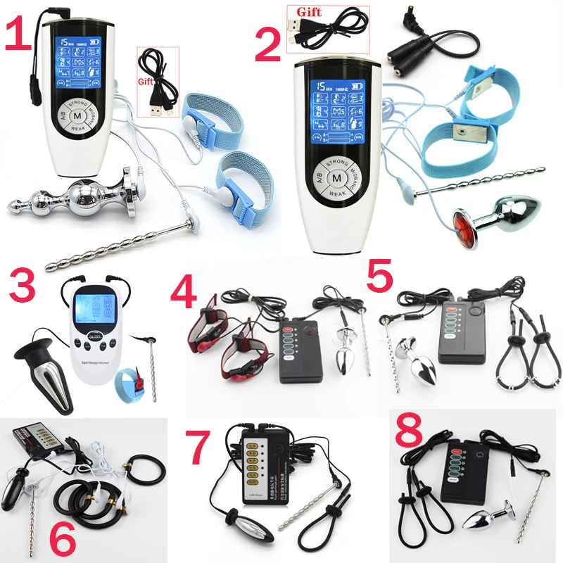 Мужской мастурбатор с сильным электрическим током импульсная Анальная пробка