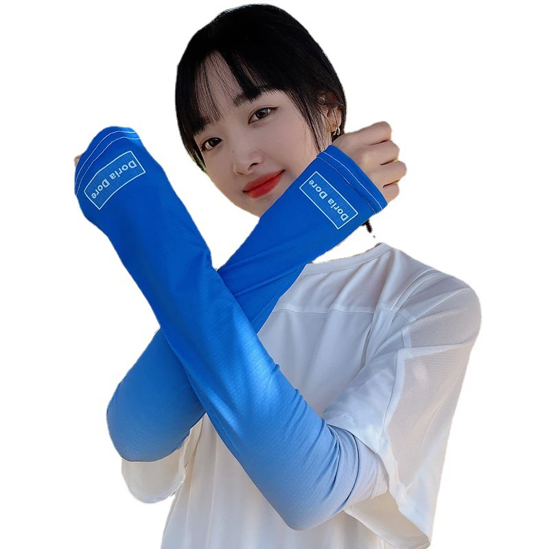 Ice Silk Arm Sleeve Casual Sports Sunscreen Cover Cuff Summer Cycling Driving Breathable Sun Protection Gloves |