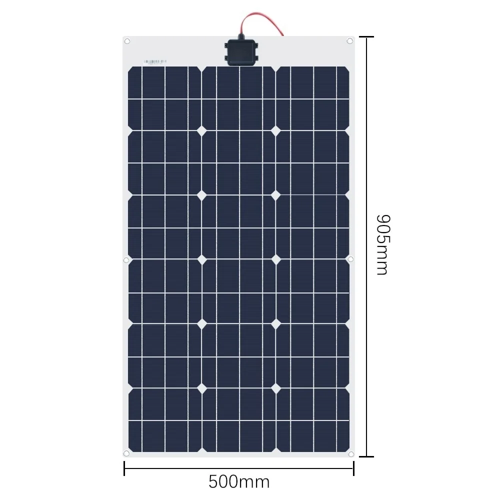 Новый водонепроницаемый 250W 18V 12V гибкий Монокристаллический Модуль солнечной
