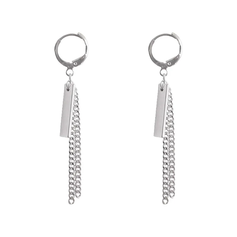 

2021 New Fashion Chain Tassel Earrings Female Hip Hop Trendy Drop Earring for Girls Temperament Long Jewelry Gifts