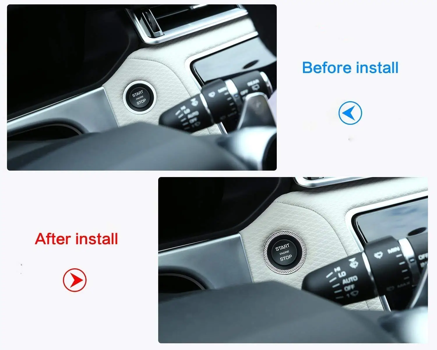 Автомобильный двигатель пусковое кольцо отделка для Land Rover Discovery Sport Range Evoque Vogue Velar