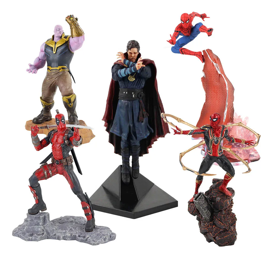 Экшн-фигурка из ПВХ мстители Человек-паук Дэдпул танос Доктор Странный