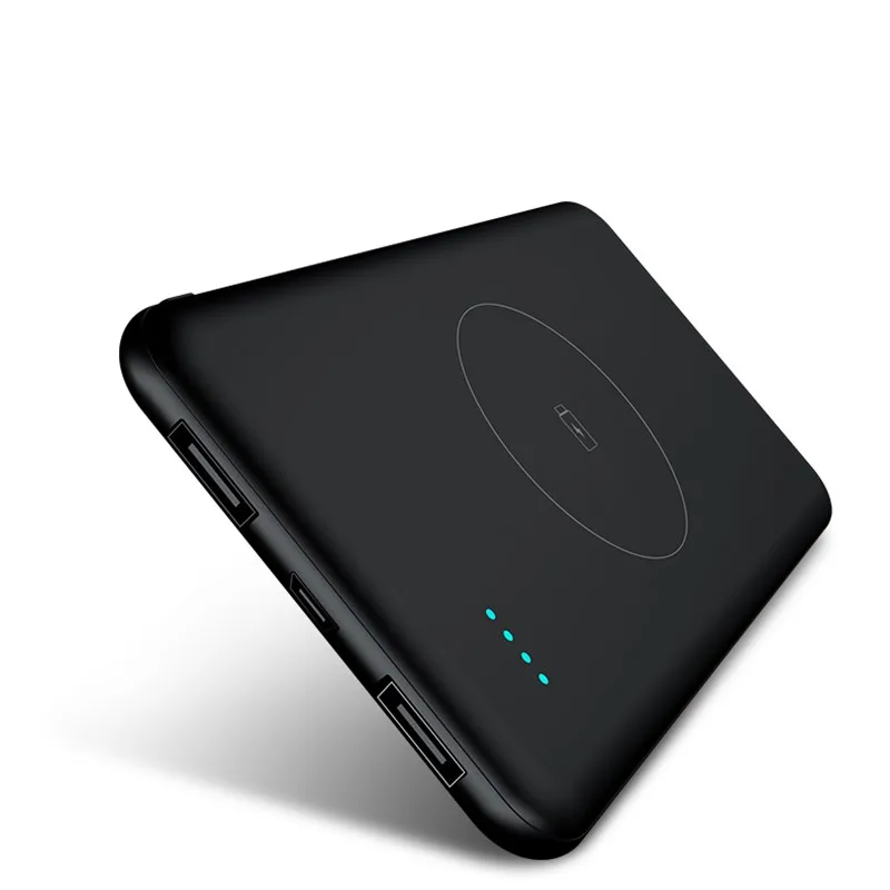 10000 мАч Qi Беспроводное тонкое зарядное устройство для Xiaomi Mi iPhone портативное