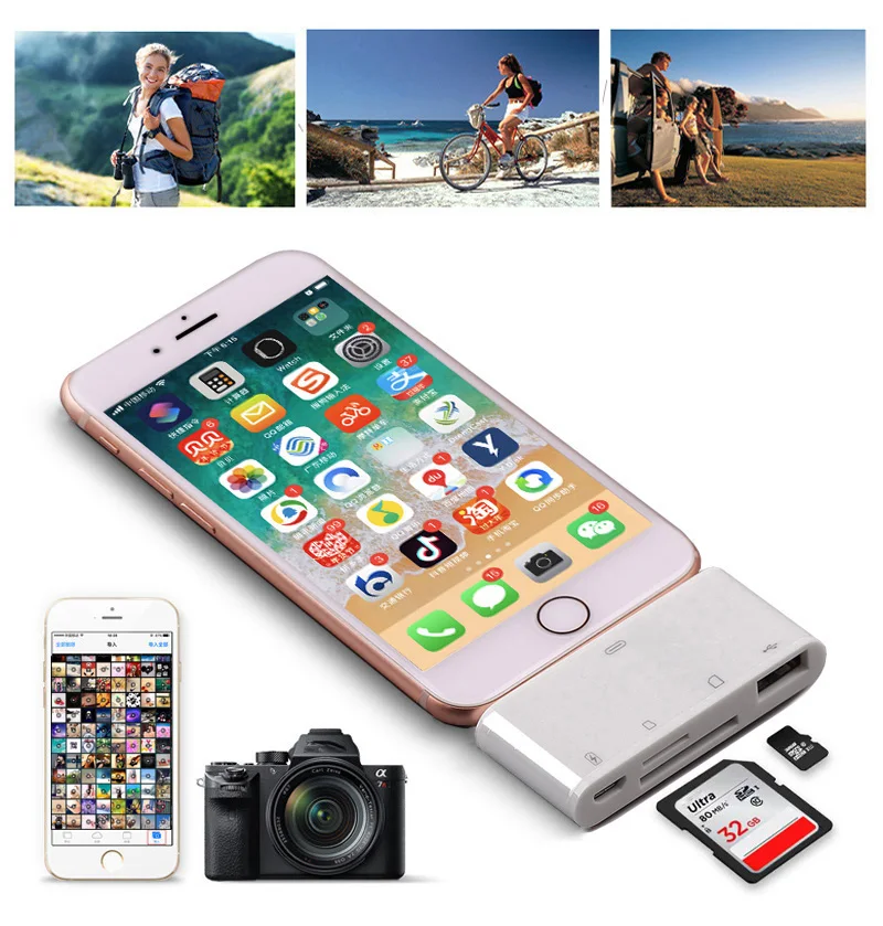 Устройство для чтения OTG карт 4 в 1 устройство SD TF и iOS USB 2 0 комплект подключения