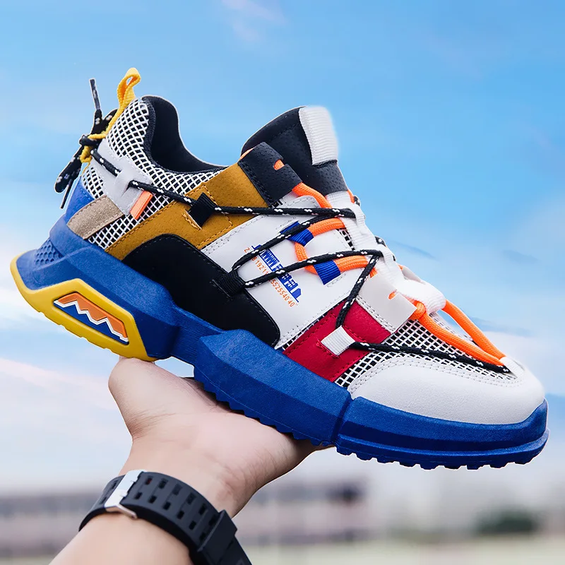 Мужская Вулканизированная обувь Удобные мужские модные кроссовки Дышащая