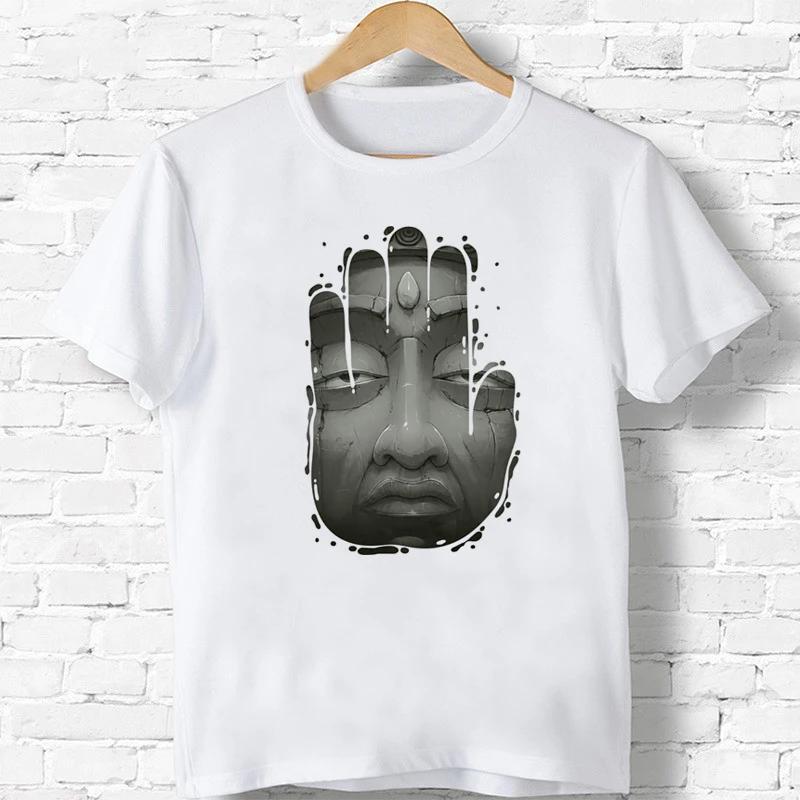 

Будды Для детей от 3 до 9 лет Kawaii Streetwear Tees, корейский Стиль со смешным принтом летняя футболка для девочек и мальчиков/белая одежда для девоче...