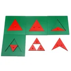 Monterssori математическая игрушка деревянный треугольник головоломки геометрический треугольник познавательные игрушки для детей Раннее Обучение Дошкольный