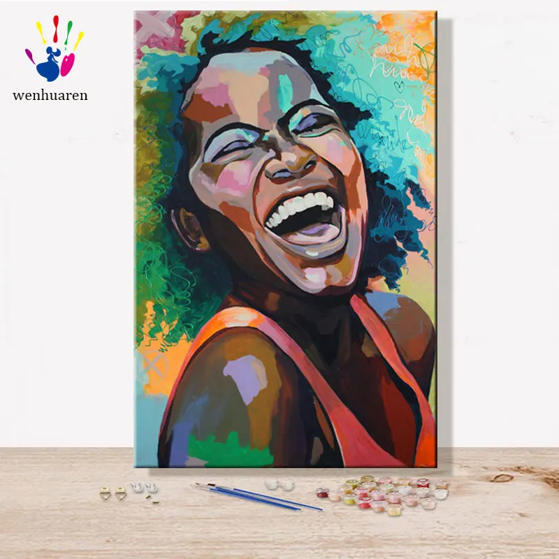 Paint by numbes художественная живопись по номерам женщины национального стиля индивидуальность характеристика быть riotous с цветом ручной работы подарок - Цвет: 5654