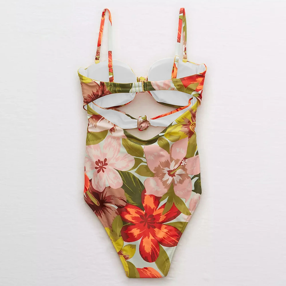 

sporlike 2021 New Sexy One Piece Swimsuit High Cut Swimwear Women Swimsuit Push Up Bathing Suits Beach Wear Summer Monokini