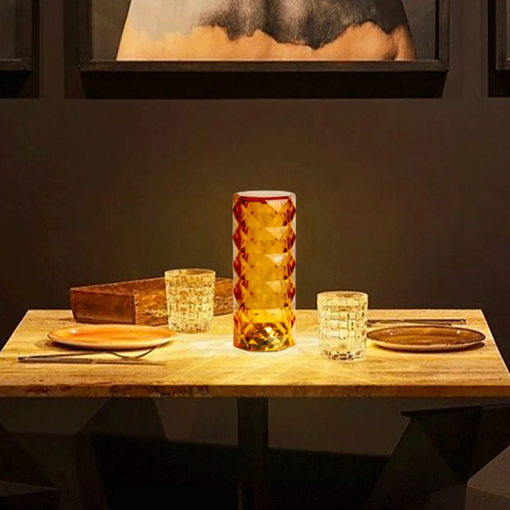 Crystal Bedside Charging Atmosphere Nighttime Table Lamp Decoration Creative Car Diamond Art Classic Vintage Desk Light | Лампы и