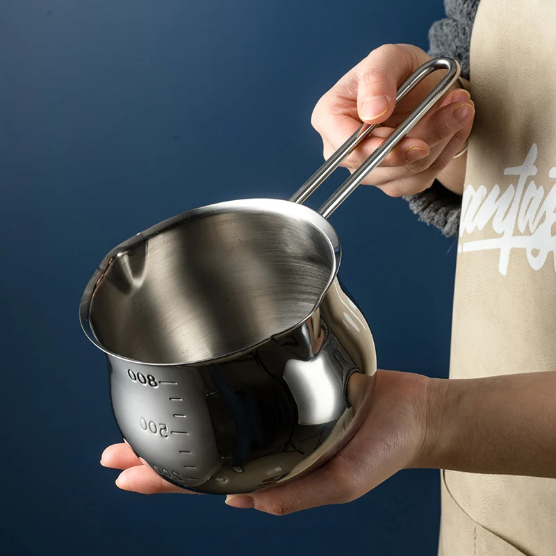 

Non-Stick Pan Milk Pot Butter Chocolate Melted Heating Pot Warmer Pan Coffee Maker Melting Pot With Spout Safe Cookware
