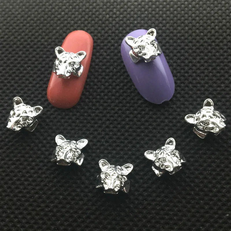 

Metal Alloy 3D Nail Art Decoration Charms Cube Nails Accessories Leopard High Quality Decos for Manicure Design Cube Rhinestones