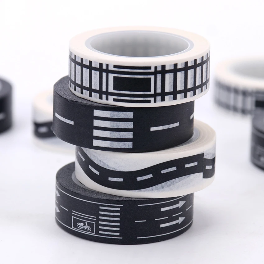 

1PC 10m Railway Train Curve Design Paper Washi Tape DIY Road Traffic Adhesive Tape Scrapbooking Sticker Label Masking Tape