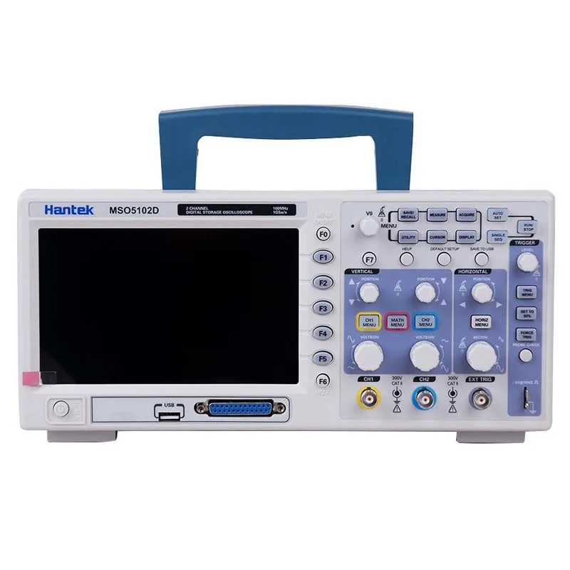 Hantek 100 МГц MSO5102D смешанный цифровой осциллограф 16 логических каналов + 2 аналоговых