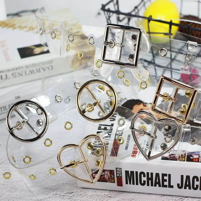 Женский пояс на талию из смолы прозрачный в форме сердца Пряжка для платья ремень