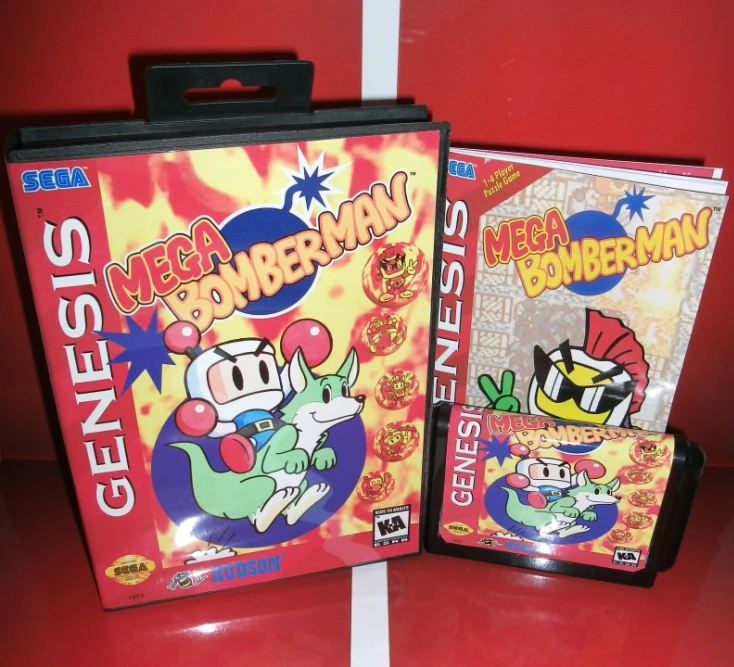 MD games card - Mega Bomber Man US чехол с коробкой и руководством для Sega Megadrive Genesis видео игровая