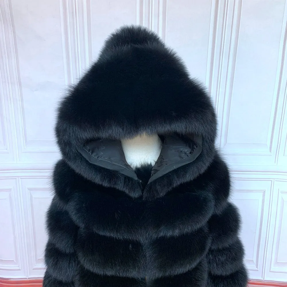 Новое поступление Женское зимнее короткое пальто с капюшоном и воротником
