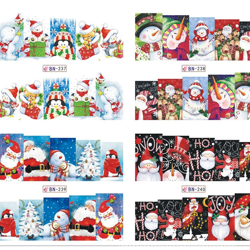 Новое поступление 3D наклейки для ногтей Валентин на Хэллоуин и Рождество