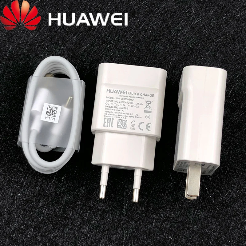 Оригинальное быстрое зарядное устройство Huawei P20 lite QC2.0 зарядный адаптер Usb Type C
