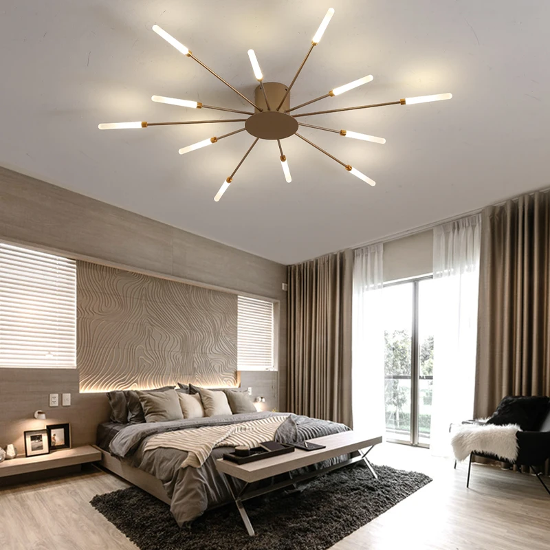

LODOOO Modern Led Chandeliers For Living Room Bedroom Black/Gold Dining Kitchen Ceiling Chandeliers Indoor Hanging Lamps