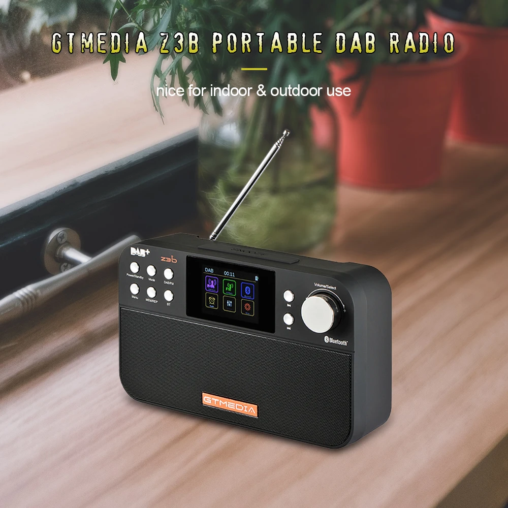GTmedia Z3B радио DAB FM цифровое Bluetooth динамик USB портативные рации с двумя динамиками