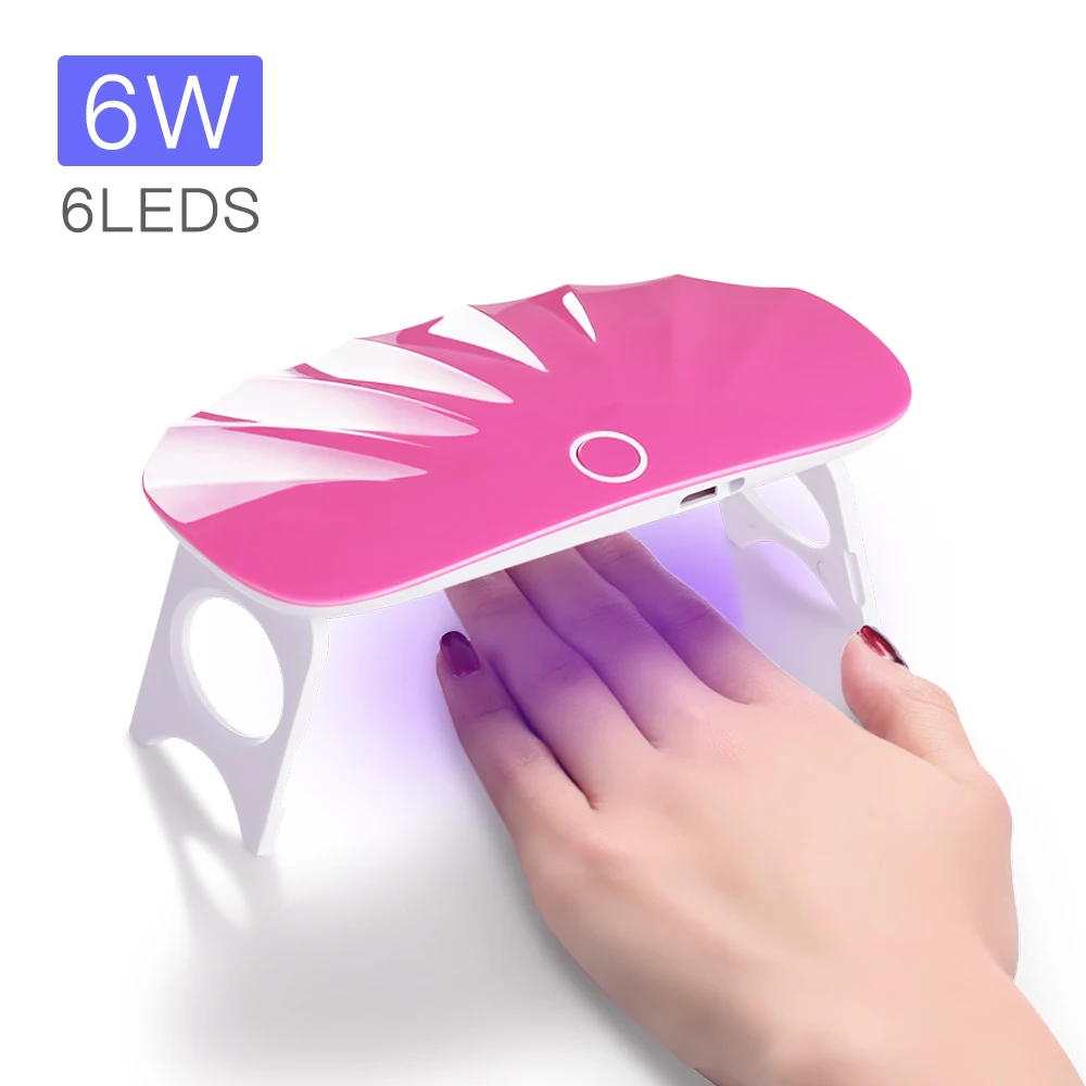 shell-pink 6 Вт мини USB УФ-лампа для отверждения геля для ногтей светильник для ногтей Гель-лак Сушилка для ногтей машина для дизайна ногтей PC& ABS горячая светодиодная УФ-лампа для ногтей - Цвет: shell-pink