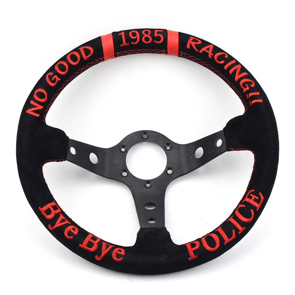 13 дюймов замшевые спортивный руль универсальный темно дрейфующий Тюнинг Рулевое