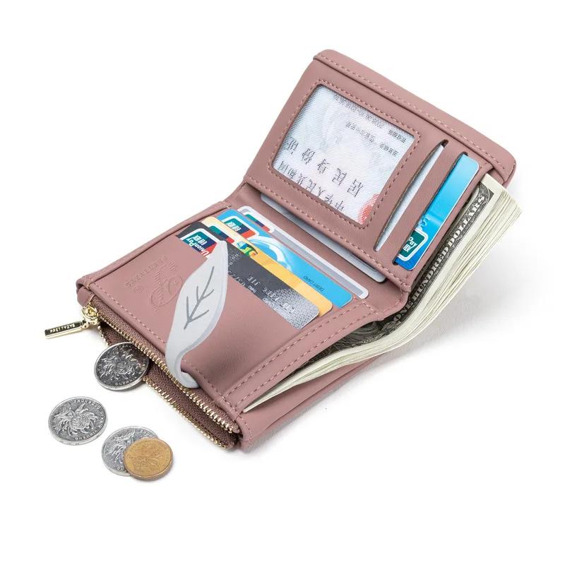 Новые женские кошельки из искусственной кожи модные короткие на застежке