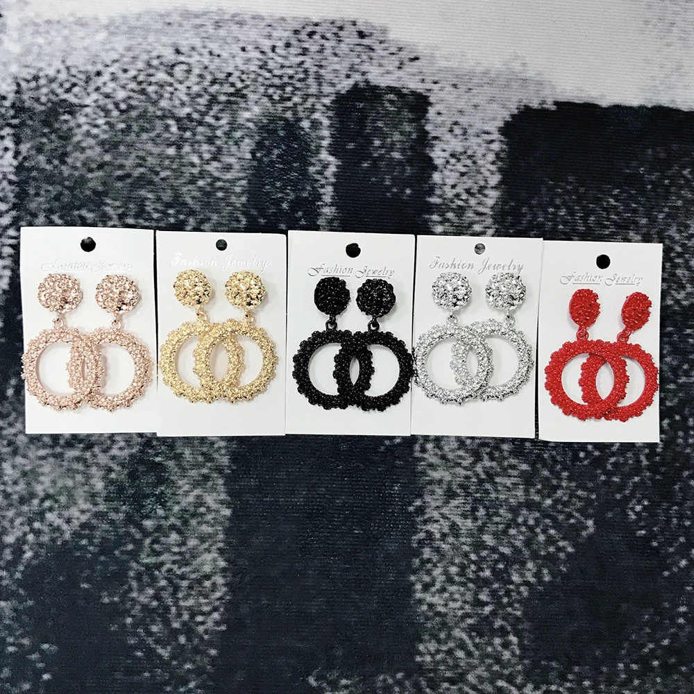 Женские современные Золотые сережки большие и тяжелые круглые серьги в