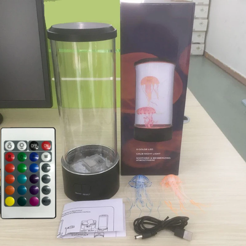 L&aacute;mpara LED creativa de Medusa para decoraci&oacute;n de Acuario, luz nocturna vers&aacute;til con funci&oacute;n de sincronizaci&oacute;n, 7 colores que cambian, mesita de noche-3