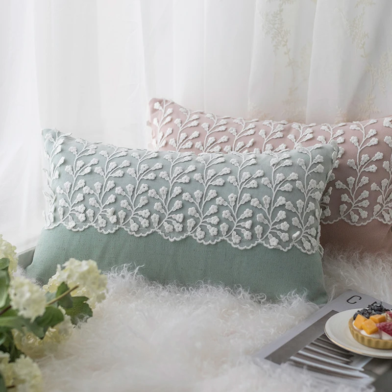 

Кружевная хлопковая наволочка, домашнее постельное белье, наволочка для подушки, Декор для дома