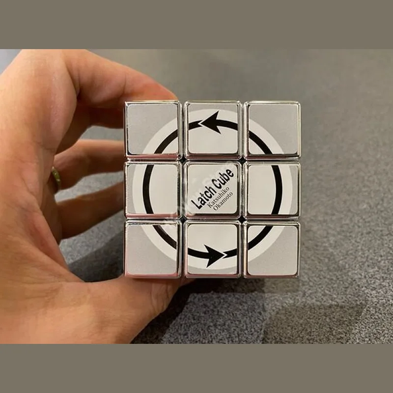 Официальный куб с защелкой из Японии металлический Серебряный 3x3x3 магический 3x3
