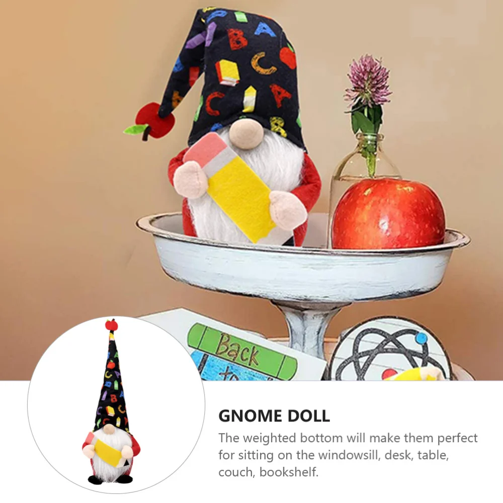 

1PC Back to School Plush Pencil Gnome Doll Lovely Doll Decoration
