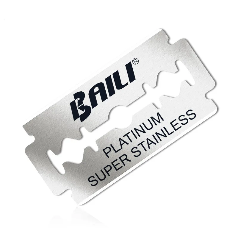 BAILI 10 PCs Safety Razor Blades Double Edge Platinum Super Stainless |