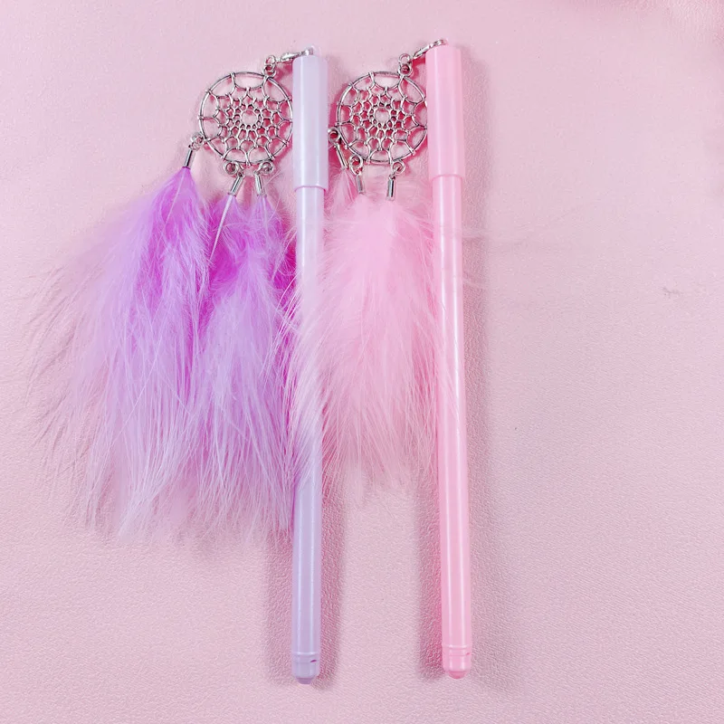 

1Pcs Dreamcatcher Feather Pendant Gel Pen Writing Office Supplies Stationery