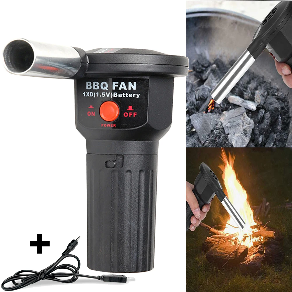 

Outdoor BBQ Fan Barbeque Air Blower USB Portable Handed Outdoor Fire Bellow Camping Hiking Picnic Cooking Tool Grill Accessories