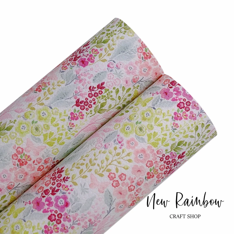 Новинка Радуга 22x30 см A4 бабочка на Луге красивые цветы личи искусственная кожа