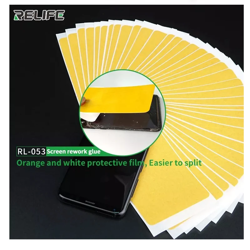 RL 053 50 шт./1 коробка ЖК экран удаление Оса переработанная клейкая лента для IPHONE Android