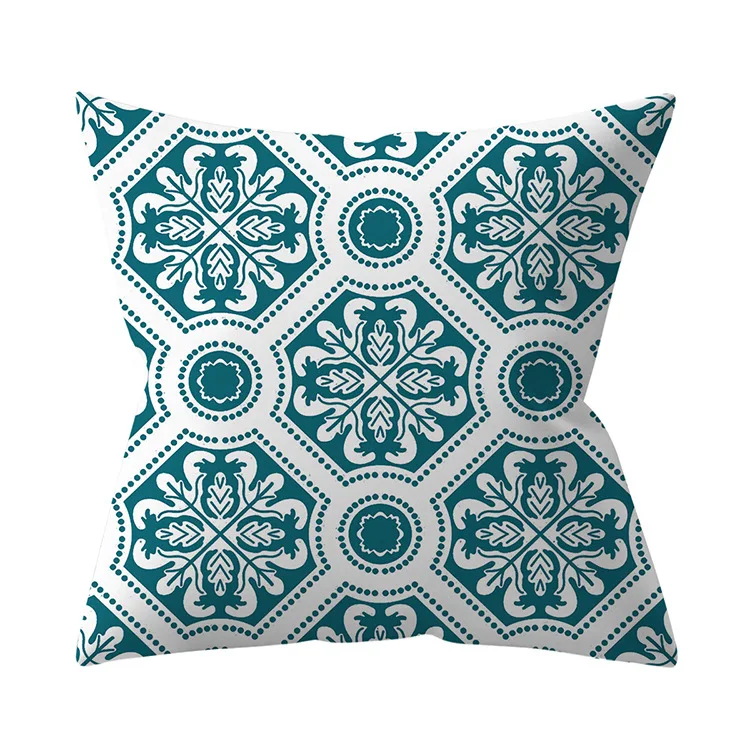 1 шт. геометрический зеленый узор 45*45 см наволочка для подушки полиэстер