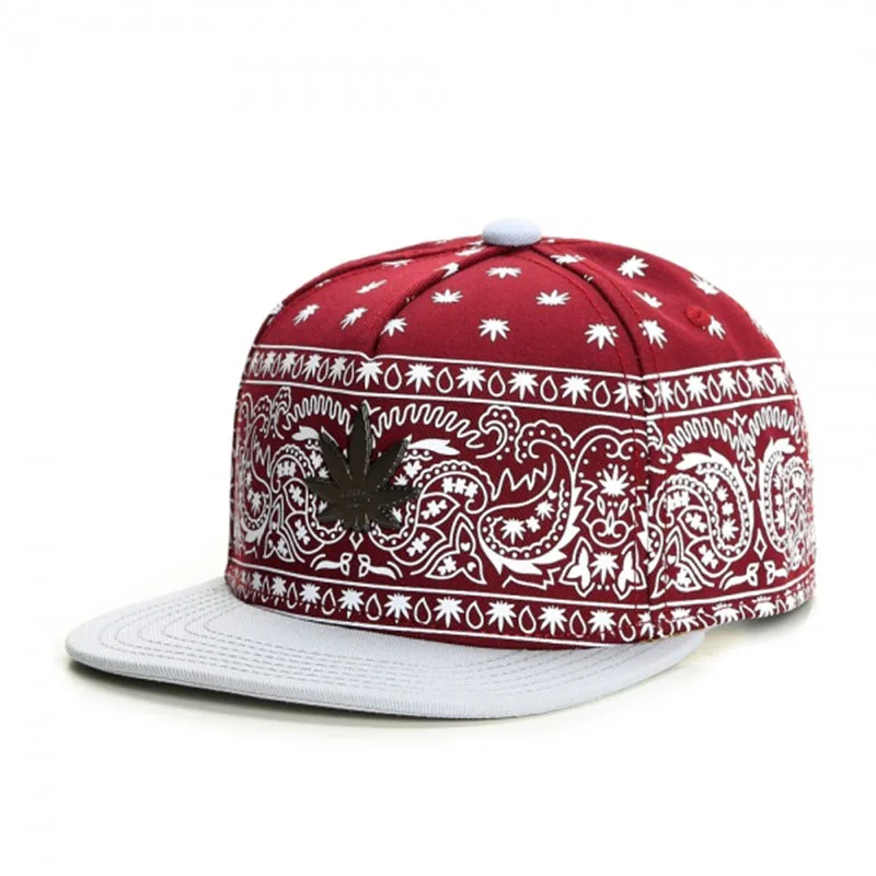 

CSBL HAZELY snapback hat red paisley for men women adult hip hop Headwear outdoor casual sun baseball cap bone Brand