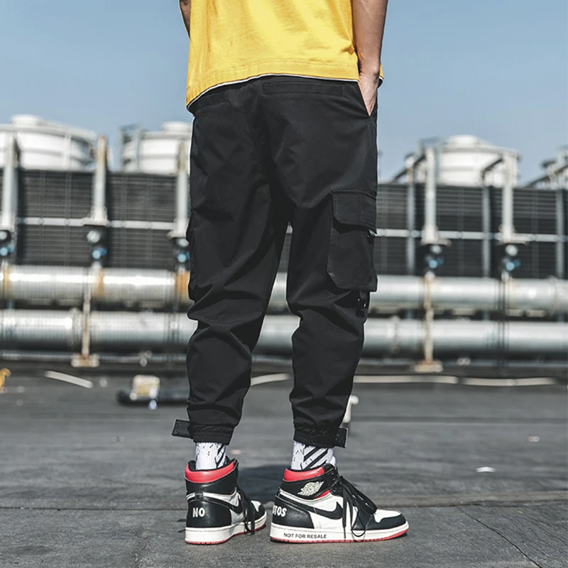 

Pants men's overalls summer Korean trend wild casual sports pants spring and autumn students thin hip-hop nine-point pants