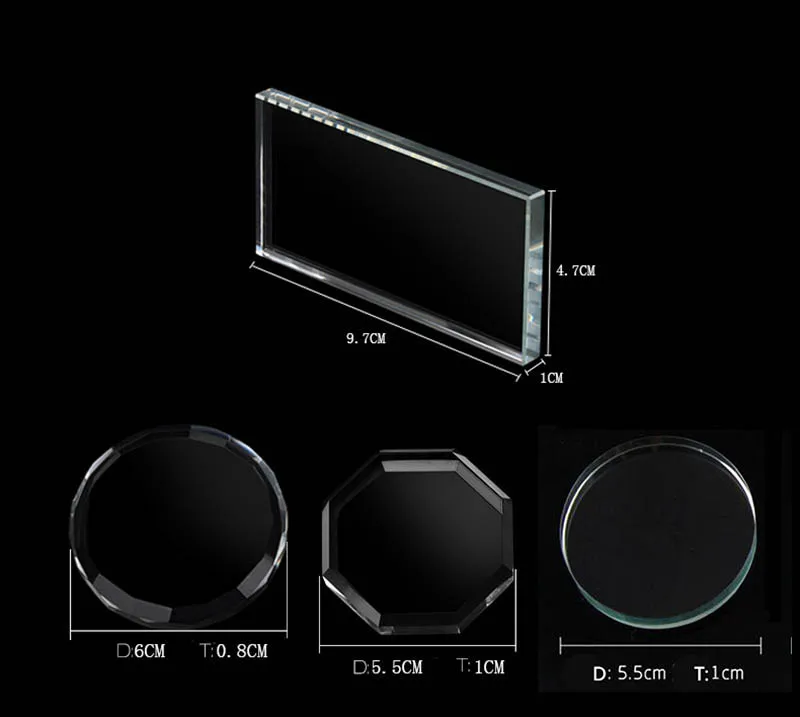 Подарочная Новая прозрачная стеклянная палитра пигмента для смешивания