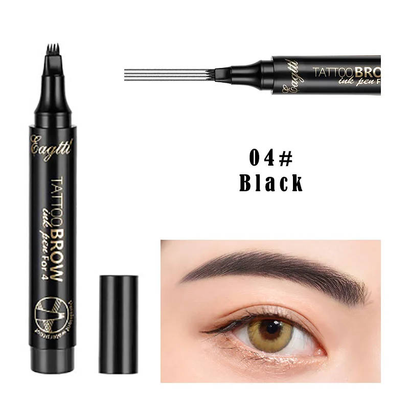 

Waterproof 4 Fork 3D Eyebrow Pencil Natural Long Lasting Liquid Brown Nib Eyebrow Pencil Eyebrow Makeup Cosmetics