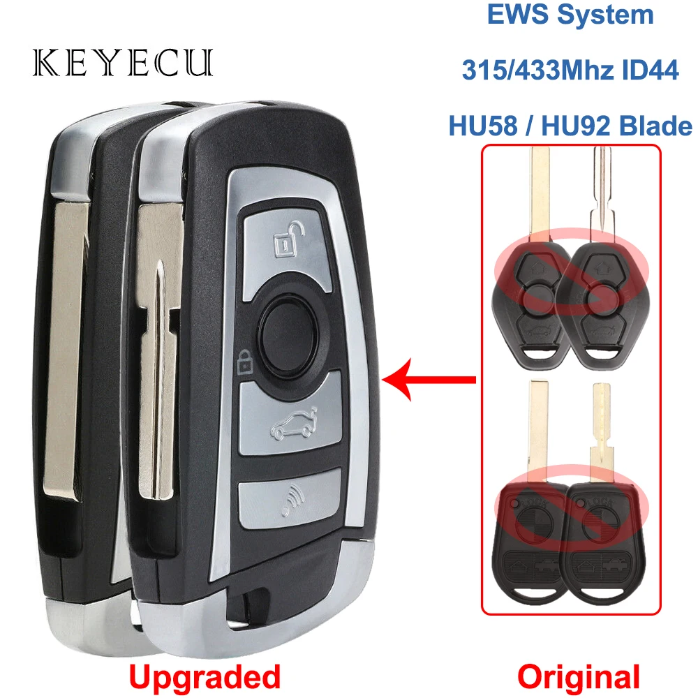 Keyecu 315 МГц/433 МГц PCF7935AA ID44 чип для BMW E38 E39 E46 M5 X3 X5 Z3 Z4 HU58 / HU92 EWS модифицированный