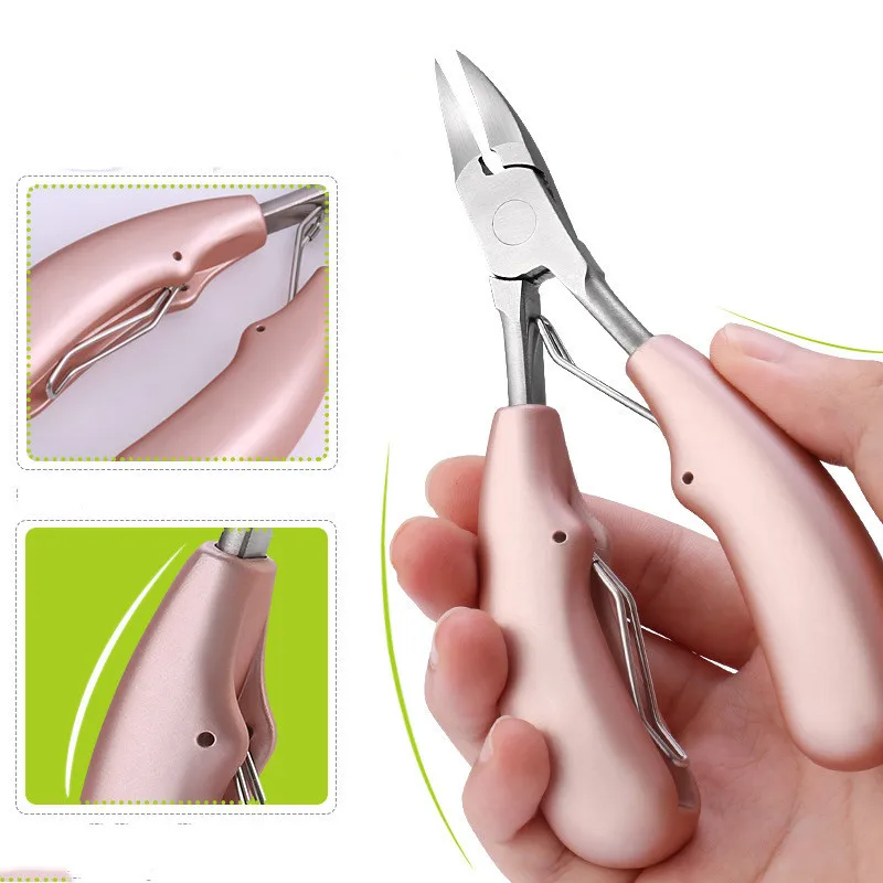 2021 2 Colors Stainless Steel Toe Nail Clippers Professional Ingrown Cutters Dead Skin Remover Podiatry Pedicure Care Tool | Красота и