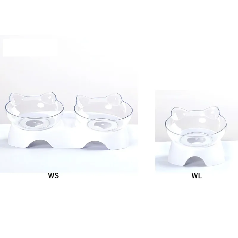 Чаша для кошек защиты шейного позвонка наклон рта питьевая вода двойного